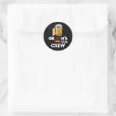 Bruidegom's Brouw Crew Bruidsjonkers Bachelorfeest Ronde Sticker (Tas)