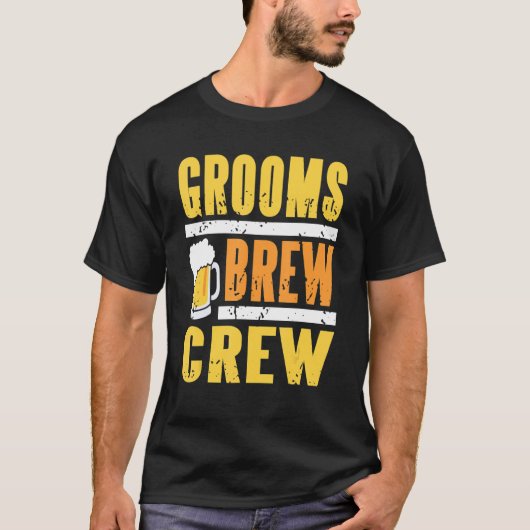 Bruidegom's Brouw Crew Cool Retro Afscheidscadeau  T-shirt (Voorkant)