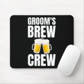 Bruidegom's Brouw Crew Grappig Bachelorfeest Bier Muismat (Met muis)