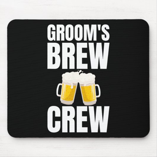 Bruidegom's Brouw Crew Grappig Bachelorfeest Bier Muismat (Voorkant)