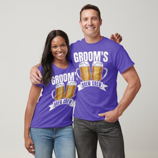 Bruidegom's Brouw Crew  Grappige Groep Bier Drinke T-shirt (Unisex)