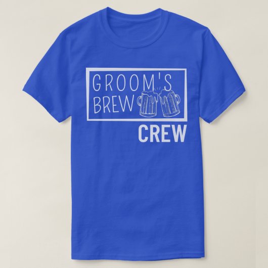 Bruidegom's Brouw Crew Team Beste Man Bachelorfees T-shirt (Design voorkant)