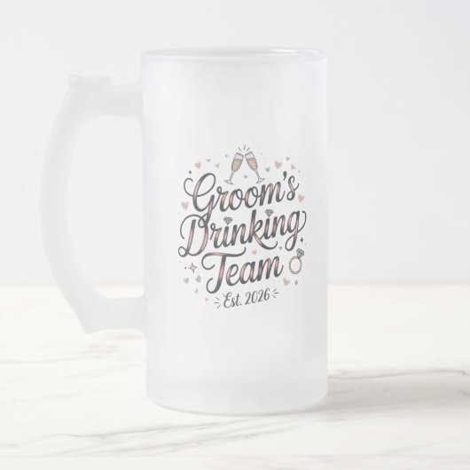 Bruidegom's Drankteam Matglas Bierpul (Links)