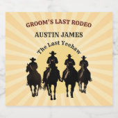Bruidegom's Laatste Rodeo Cowboy Zonsondergang Afs Bier Etiket (Enkel label)