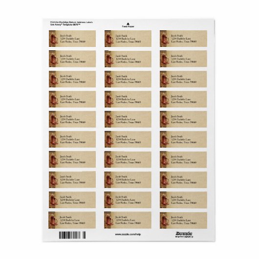 Bruidegom's Laatste Rodeo Zadel Op Jongens Adres Etiket (Full Sheet)