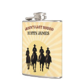 Bruidegom's Laatste Rodeo Zonsondergang Bruidegom' Heupfles (Links)