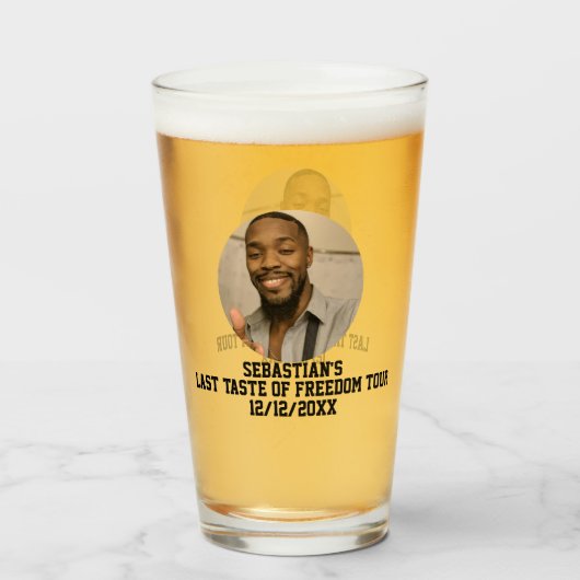 Bruidegom's Laatste Smaak Van Vrijheid Tour  Jongg Glas (Achterkant gevuld)