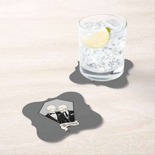 Bruidegoms met skelet kartonnen onderzetters (Insitu)