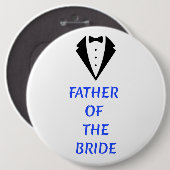 Bruidegom's vader ronde button 6,0 cm (Voorkant /achterkant)