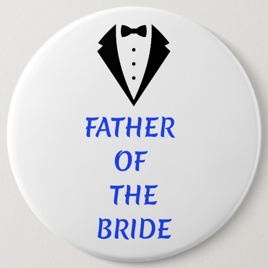 Bruidegom's vader ronde button 6,0 cm (Voorkant)