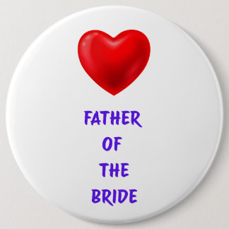 Bruidegom's vader ronde button 6,0 cm