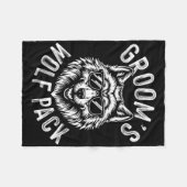 Bruidegom's Wolf Pack Bruidsjonkers Bachelorfeest  Fleece Deken (Voorkant (Horizontaal))