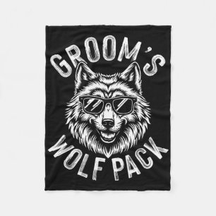 Bruidegom's Wolf Pack Bruidsjonkers Bachelorfeest  Fleece Deken