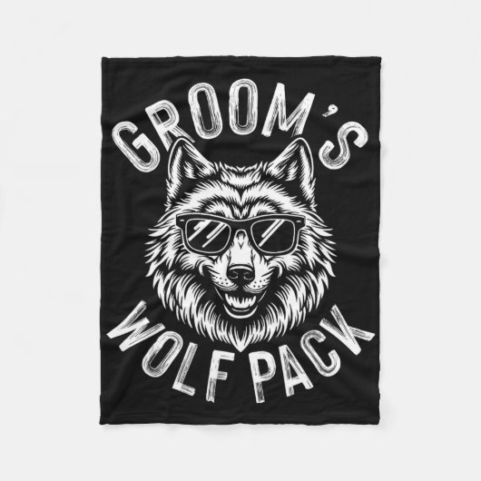Bruidegom's Wolf Pack Bruidsjonkers Bachelorfeest  Fleece Deken (Voorkant)