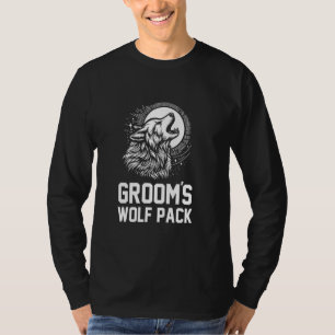 Bruidegom's Wolf Pack Huilende Bruidsjonkers Bache T-shirt