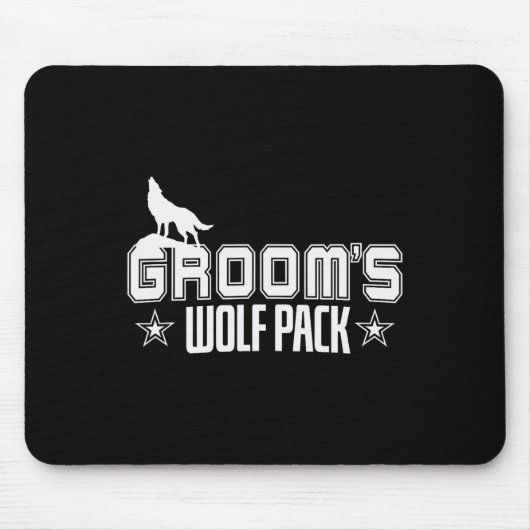Bruidegom's Wolfpack Mannen Afscheidsparty Muismat (Voorkant)