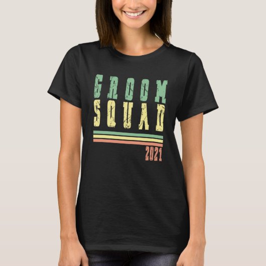 Bruidegomssquad Bachelorfeest Drankteam T-shirt (Voorkant)