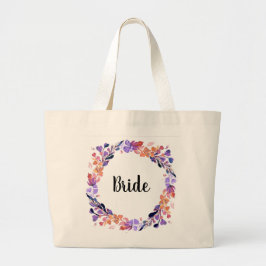 Bruiden Bloemenkrans Grote Tote Bag