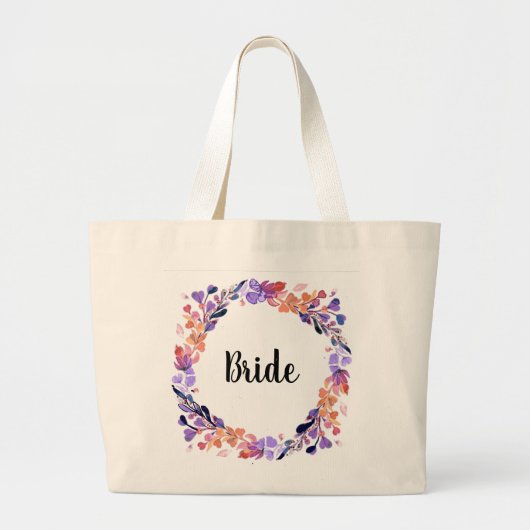 Bruiden Bloemenkrans Grote Tote Bag (Voorkant)