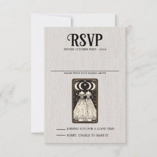 bruiden bruiloft tarot RSVP kaartje
