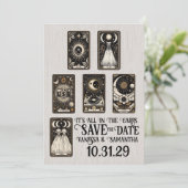 bruiden bruiloft tarot save the date (Staand voorkant)