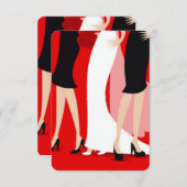 Bruiden en bruidsmeisjes kaart (Voorkant / Achterkant)