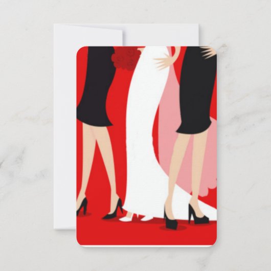 Bruiden en bruidsmeisjes kaart (Achterkant)