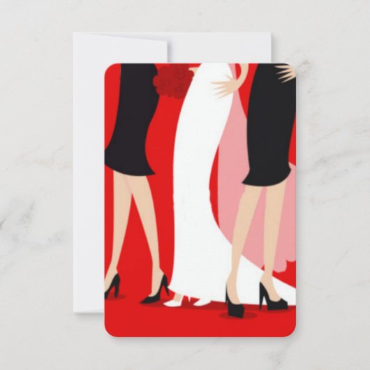 Bruiden en bruidsmeisjes kaart (Voorkant)