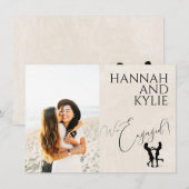 Bruiden Gelukkig Verloving Aankondiging (Voorkant / Achterkant)