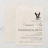 Bruiden Happy Engagement Party Kaart (Voorkant / Achterkant)