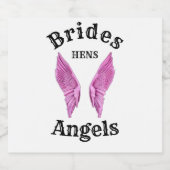 Bruiden Hens Angels Sparkling Wijnetiket (Enkel label)