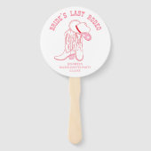 Bruiden Laatste Rodeo Bachelorette Party Roze Chic Handwaaier (Voorkant)