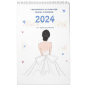 Bruiden, mode illustratie, bruiloft kalender (Hoes)
