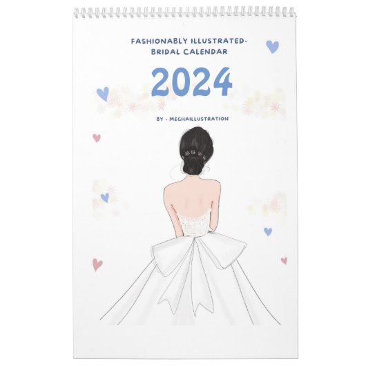 Bruiden, mode illustratie, bruiloft kalender (Hoes)