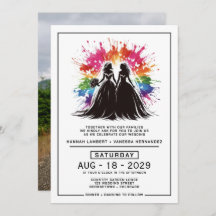 Bruiden Regenboog Burst Bruiloft