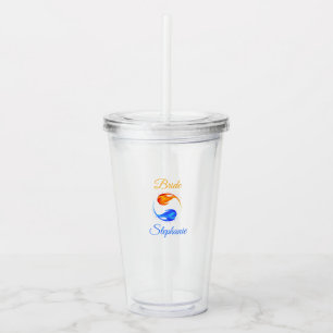 bruiden-twin vlam bruiloft- acryl drinkbeker