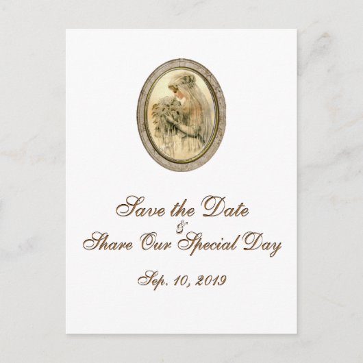 bruidend huwelijk sparen het Briefkaart van de Da (Voorkant)