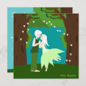 Bruidhuwelijk van hun boshart kaart (Voorkant / Achterkant)