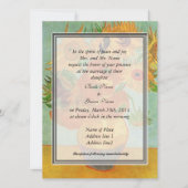 bruidjes ouderenuitnodiging, van Gogh zonnebloemen Kaart (Voorkant)