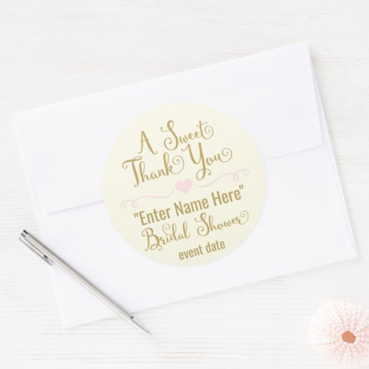 BRUIDJESSHOWER STICKER | een lief bedankje (Envelop)