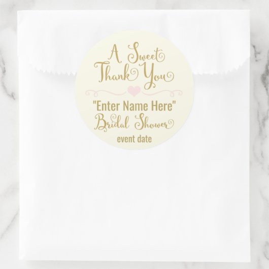 BRUIDJESSHOWER STICKER | een lief bedankje (Tas)
