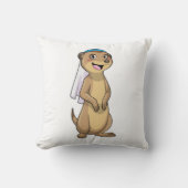 Bruidmeerkat met sluier kussen (Voorkant)