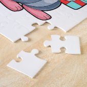 Bruidmuis met sluier & cadeau.PNG Legpuzzel (Zijkant)