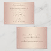Bruids accommodatie kaarten in roze vintage stijl (Voorkant / Achterkant)