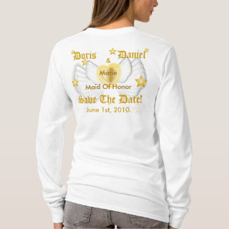 Bruids Angel Maid of Honor T-shirt-customize T-shirt