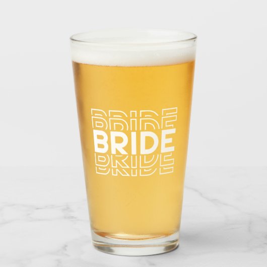 Bruids Bier Glas (Voorkant gevuld)