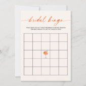 Bruids Bingo Aperol Spritz Vrijgezellenfeest Game  Kaart (Voorkant)