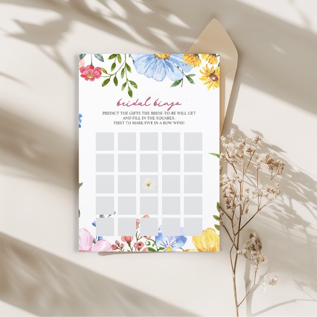 Bruids Bingo Bloemen Liefde is in Bloom Shower Gam (love is in bloom bridal shower game bridal bingo fun activity
)