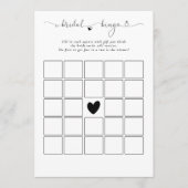 Bruids Bingo Douche Wit Spel Kaart (Voorkant)