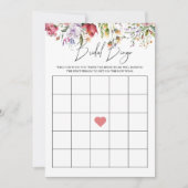 Bruids Bingo Floral Vrijgezellenfeest Game Kaart (Voorkant)